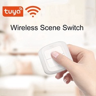 Tuya WiFi Smart Scene Wireless Switch Push Button Controller Automation Scenario 2 Gang Smart Home G