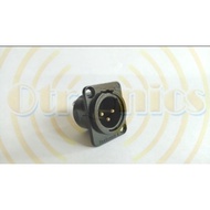 Seetronic SOCKET CANON Chassis MALE 3PIN GOLD ORIGINAL