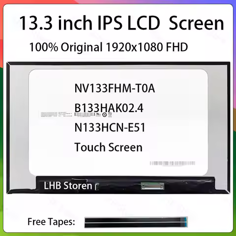 13.3" Laptop LCD Touch Screen NV133FHM-T0A B133HAK02.4 N133HCN-E51 For HP EliteBook 830 G7 G8 Displa