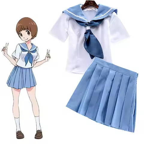 Anime Cartoon KILL La KILL Mankanshoku Mako Cosplay Costume Tops Skirt Cute Loli School Sailor Unifo