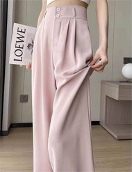 Alisa.Sonya(Size up) Women High Waist Casual Wide Leg Long Palazzo Pants Trousers Plus Size Work Lon