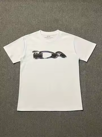 200 Grams Pure, Japanese Printed Ida Plus Unisex Couple T-Shirt with White Base and Black Abstract G