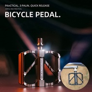 【QUSG】 Bicycle Pedals, Road Bikes, Aluminum Alloy Quick Release Pedals, Folding Axle Bearings, Pedals Hot