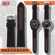 2024◇✘✐ CAI-时尚25 Suitable for for/OMEGA/for/Omega/Seamaster Planet Ocean 600 Observatory Quarter Orange Nylon Watch Strap 22mm