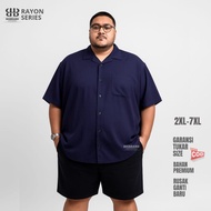 KEMEJA Men's Oversized Short Sleeve Shirt | Premium Rayon Shirt for Adult Men 2XL - 7XL