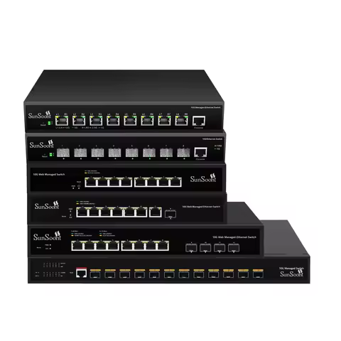 8-Port 10G RJ45 Ethernet Switch with SFP+ Switch 240gbps Layer-3 Core 10G Uplink Network Switches 10