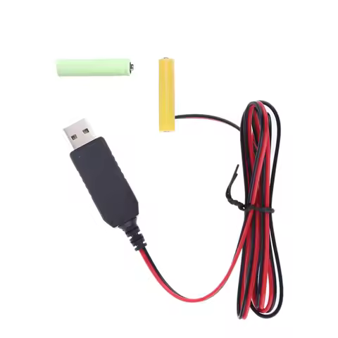 LR03 AAA Dummy Battery Eliminators USB Power Supply Cable Replace 2x1.5V Batteries Battery Eliminate