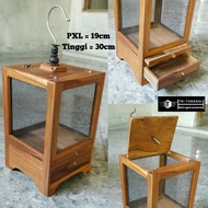 Luxury teak wood cricket cage minimalist wooden cricket container cricket cage