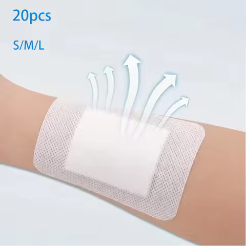 20pcs Large Size Hypoallergenic Non-woven Medical Adhesive Wound Dressing Band Aid Bandage Large Wou