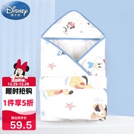迪士尼宝宝（Disney Baby）婴儿抱被 秋冬季包被单纯棉新生儿宝宝防惊跳襁褓被子 90*90 彩绘