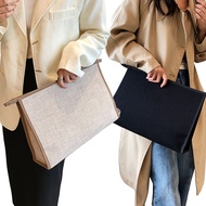 Bag Women Canvas Clutch Computer Commuter a4 File Storage Large Capacity a4 Niche Work 380