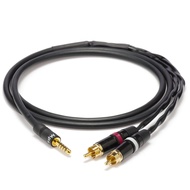 ▶■ ญี่ปุ่น Mogami 2534 Hifi 4.4มม. ไป2rca สายเสียงสมดุลตัวผู้ปลั๊ก Neutrik Rean Mps ชุบทอง | สายแอมพ