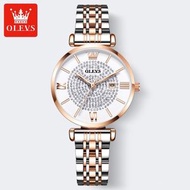 歐利時滿天星女士手錶(鋼帶間玫瑰金鑽面女）