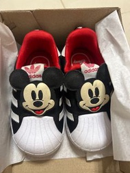 米奇 三葉草 愛迪達 adidas 迪士尼 聯名 童鞋 Mickey superstar 童鞋 小孩鞋 幼童 聯名 14cm