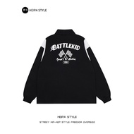 National Streetwear Retro Men's Oversized Long Sleeve Top