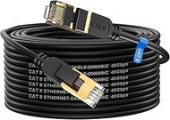 Cat 8 Ethernet Cable, 25FT High Speed Heavy Duty 26AWG Cat8 LAN Network Cable 40Gbps, 2000Mhz with G