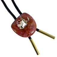 Bolo Tie Batu Mulia - Cowboy Tie Red Jasper Stone - Red Jaspernatural