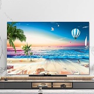 TV Cover Dust Cover, Waterproof TV Dust Cloth Cover Abstract Landscape Printed Design, For LED, LCD, OLED Smart TV,32-80 Inch(Size:32in(80x50cm),Color:B)