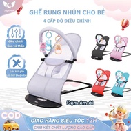 Gray Vibrating Chair, A-shaped bouncing chair with baby toys SMMPML9999