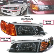 Crystal Black Head Lights Corner Lamp Toyota Corolla AE100 AE101 E100 SEG Crystal Smoke (FULL SET) (