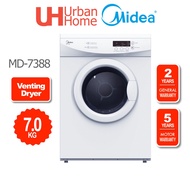Midea Temperature Sensor Venting Clothes Dryer (7kg) MD-7388/MD7388