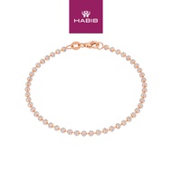 HABIB BEADS PLANET | Oro Italia 916 Rose and White Gold Bracelet GW49831124(250RW)-BI (22K Gold)
