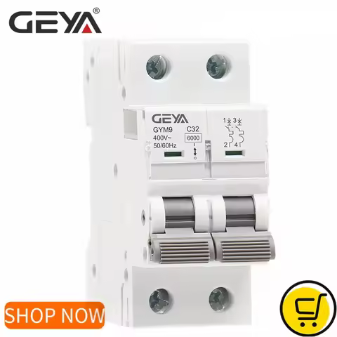 GEYA GYM9 2P MCB 6A-63A 400V C Curve Din Rail Mini Circuit Breaker 230V 6A-63A AC Type China MCB Fac