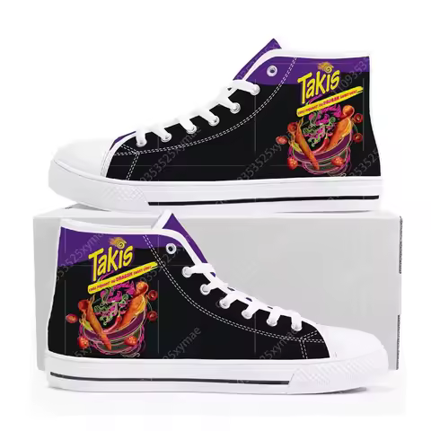 Funny Chips Takis Food Snack High Top Sneakers Mens Womens Teenager High Quality Canvas Sneaker coup