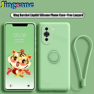 Jingsanc Ốp Giá đỡ nhẫn cho Huawei Nova 10 sang trọng Silicone lỏng chống sốc ngón tay mềm đế dạng n