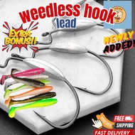 【Lead】weedless hook/ soft plastic hook/ mata kail soft plastic casting haruan toman siakap