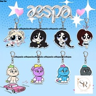 Kpop AESPA Acrylic Reversible Keychain Bag KARINA GISELLE WINTERNING