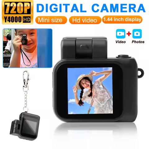 Y4000 Mini Camera with 1.44 Inch Screen 720P Portable Retro Kids Cam Ultra Compact Pocket DV Video R