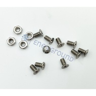 M3 bolt and Nut (Bolt and screw, length: 6 mm or 10 mm, diameter: 3mm, 304 stainless steel, 5 screw 