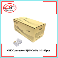 Konektor RJ45 NYK CAT5E Jack Connector RJ 45 CAT 5E 1 BOX ISI 100 PCS