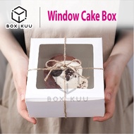 Window Cake Box for Talam Kuih Lapis Pizza Puff Kek Kotak Kuih Brownie Sandwich Cake Box