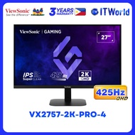 ViewSonic VX2757-2K-PRO-4 27" 2560x1440 QHD 425Hz IPS 1ms HDR10 G-Sync Compatible Gaming Monitor itw