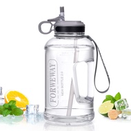 FORWEWAY Half Gallon Water Bottle with Straw Leakproof Large Sports Water Bottle with Handle 2L/74oz