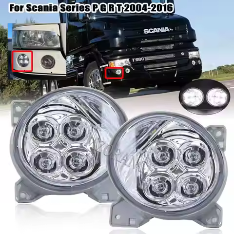 2X Car Front Fog lights For Scania G440 G450 P380 P410 R450 R620 LED Fog Light Assembly headlight Pa