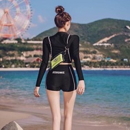 Paket Instan [Fixu] Swimsuit Black Set Baju Renang Wanita Fashion
