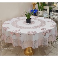Alas Meja PVC Plated Bulat 180cm / Table Cloth for Round Dining Table 180cm READY STOCK ! # lapik me