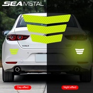 SEAMETAL Luminous Sticker Car Fender Reflective Film Car Trunk Safety Warning Stickers PET Waterproof Decals for Cars Motorcycles