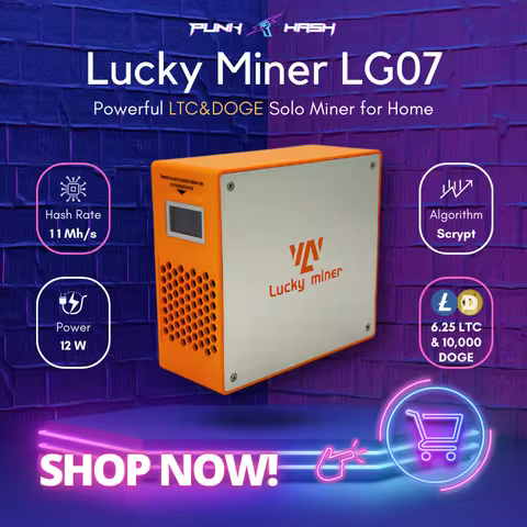 Ready to Ship Lucky Miner Mini Litecoin Doge coin Miner LG07 Wifi Hashrate Scrypt 11 Mh/s 12W LTC DO