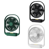 Desk Fan,Small Fan Quiet, USB Fan with Night Light, Table Fan Electric Rechargeable Desktop Fan for Bedroom Office