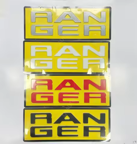 6 Letters For Ford Ranger T9 2022-2025 Wildtrak Sport XLT XL+ XL 3D Emblem Original Size ABS Models 