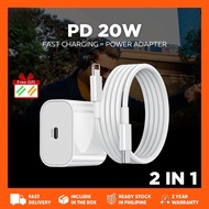 20W PD fast charger USB-LT power adapter, 30W C-C PD cable,smart adapter For iPhone XS 11 12 13 14 X