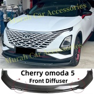 Chery Omoda 5 Front Bumper Diffuser Lip Wrap Angle Splitters Black Side Skirt