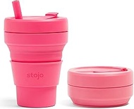 STOJO Biggie Silicone Collapsible Cup, Peony, 16 Oz, (S2-PNY),16oz / 470ml