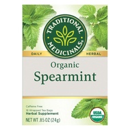 Traditional Medicinals Organic Spearmint Tea 16 Wrapped Tea Bags