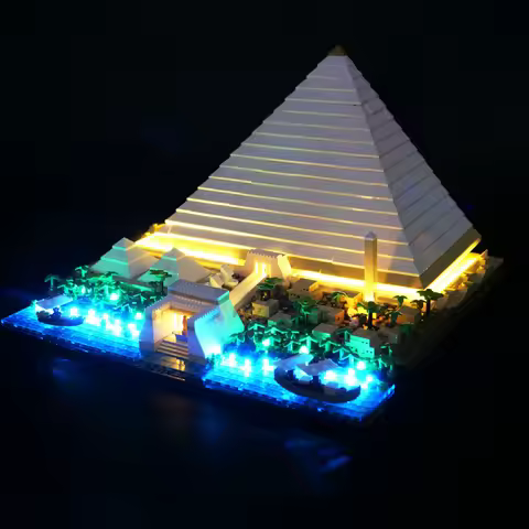 IN STOCK Remote Control LED Light Set For The Great Pyramid Of Giza Compatible with LEGO 21058 Set B