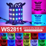 LED WS2811 12V 5050 LED กันน้ำ3LED/ชิ้น 20ชิ้น/โมดูล